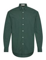 Gant - Reg Micro Print Shirt - Laisvalaikio marškiniai - Žalia
