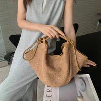 Women's straw bag woven shoulder messenger bag beach holiday
