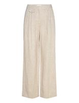Malina - Yana Tailored Wide Linen Pants - Lininės kelnės - Smėlio