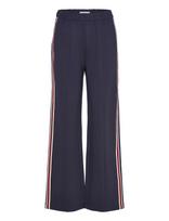 Minus - Msmarabella Mid Waist Pant - Plačios kelnės - Tamsiai mėlyna