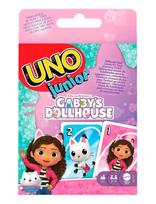 Mattel Games - Games Uno Junior Gabby’s Dollhouse Card Game For Kids, Parents & Family Nights - Kortų žaidimas - Rožinė