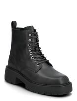 Calvin Klein - Chunky Lace Up Zip Boot - Suvarstomi batai - Juoda