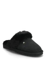 Tommy Hilfiger - Th Shearling House Shoe - Šlepetės - Juoda