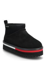 Tommy Hilfiger - Tjw Flatform Snow Boot Suede - Meškiukas - Juoda