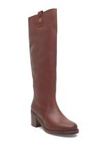 Tommy Hilfiger - Riding Lthr Long Boot Block Heel - Ilgaauliai batai - Ruda