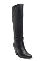 Tommy Hilfiger - Th T-Strap Lthr Pointy Long Boot - Ilgaauliai batai - Juoda
