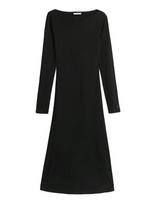 Tommy Hilfiger - 5X2 Rib Flare Midi Dress Ls - Iki kelių ir midi suknelės - Juoda