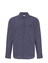 Calvin Klein - Ls Thin Striped Viscose Easy Shi - Verslo marškiniai - Juoda