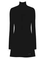 Calvin Klein Jeans - Ls Scuba Fit And Flare Dress - Trumpa suknelė - Juoda