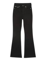 Calvin Klein Jeans - High Rise Flare Ck Classic Black - Platėjančios kelnės - Juoda