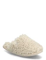 Calvin Klein - Close Slipper Fur - Šlepetės - Kreminė spalva