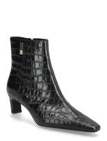 Tommy Hilfiger - Th Square Toe Croc Kitten Bootie - Aulinukai - Juoda