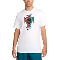 Nike Portugal Logo Print Comfortable Crew Neck Short Sleeve Football Shirt Men Tops White FV8586-100 L