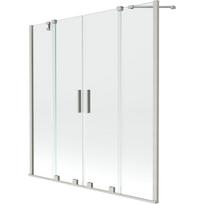 Vonios sienelė Mexen Velar Duo, 150 cm x 150 cm, sidabro sp./skaidrus