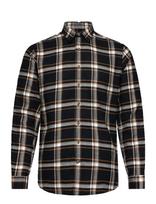 Lindbergh - Checked Twill Shirt L/S - Languoti marškiniai - Juoda