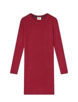 Mads Nørgaard - 5X5 Classic Stripe Dubina Short Dress - Suknelė ilgomis rankovėmis - Raudona