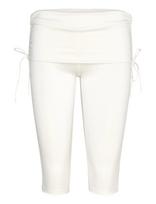 Monki - Ruched Low Rise Capri Leggings - Kapri kelnės - Balta