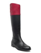 Lauren Ralph Lauren - Justine Ii Two-Tone Leather Riding Boot - Ilgaauliai batai - Juoda