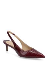 Lauren Ralph Lauren - Lolah Ii Croc-Embossed Slingback Pump - Aulinukai su kulniuku - Raudona