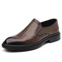 Retro Men Derby Shoes Classic Business Men Casual Shoes Fashion Man Leather Loafers Handmade Slip on Flats Formal Dress Footwear 38
