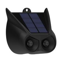 Lauko saulės energija maitinamas kenkėjų kontrolės prietaisas su raudonu mirksinčiu įspėjimu, efektyvus prieš paukščius ir graužikus, gyvūnų atbaidytojas