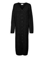 Vero Moda - Awninna Ls V-Neck 7/8 Knit Dress - Iki kelių ir midi suknelės - Juoda
