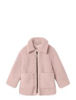Lil'Atelier - Nmnnalo Long Sherpa Jkt Solid Lil - Flisinė striukė - Rožinė