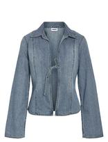 NOISY MAY - Nmmaisy L/S String Denim Shirt Bs031Lb - Džinsiniai marškiniai - Mėlyna
