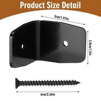 Black Rafter Brackets Galvanized Steel Roof Brackets 12 Pieces Wood Joist Hangers Black Roofing Connectors Hardware for Pergola