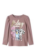 Name It - Nmfaria Bluey Ls Top Noos Sky - Ilgarankoviai marškinėliai - Rožinė
