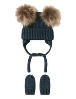 Name It - Nbnmora Knit Set - Kepurė - Tamsiai mėlyna