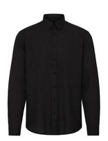 Blend - Bhbobby Linen L/S - Lininiai marškiniai - Juoda