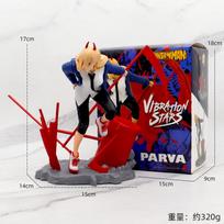 17CM Anime GRANDININIO PJŪKLO ŽMOGUS Figūrėlė POWER Šauni Pasilenkusi Scena Darbalaukio Modelis Žaislai Dovanos Kolekcija Dekoratyviniai Papuošalai PVC With box black