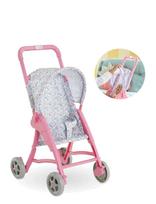 Corolle - Corolle Doll Stroller, Pink & Blue Floral - Lėlių vežimėlis - Rožinė