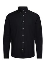 Lindbergh - Yarn Dyed Oxford Superflex Shirt L/S - Oksfordo marškiniai - Juoda
