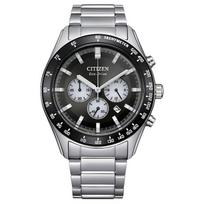 CITIZEN Eco Drive saulės energija maitinamas kvarcinis laikrodis su nerūdijančio plieno apyranke 43 mm vyriški laikrodžiai CA4674-58E Black Dial