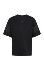 Adidas Performance - Mer Lot Tee Y - Marškinėliai trumpomis rankovėmis - Juoda