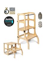 Ette Tete - Step'n'sit® Helper Tower - Table - Motorinių įgūdžių baldai - Ruda