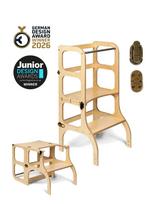 Ette Tete - Step'n'sit® Helper Tower - Table - Motorinių įgūdžių baldai - Ruda