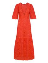 Stella Nova - Heavy Lace Dress - Ilga suknelė - Raudona