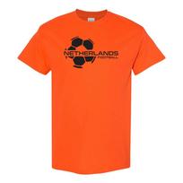Netherlands Football Strike - Soccer Sports Short Sleeve T-Shirt - Orange XL
