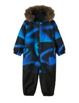 Name It - Nmmsnow10 Suit Line Aop Fo - Slidinėjimo kombinezonai ir komplektai - Tamsiai mėlyna