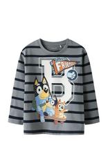 Name It - Nmmsulli Bluey Ls Nreg Top Sky - Ilgarankoviai marškinėliai - Pilka