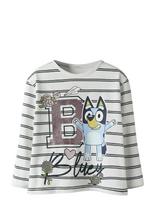 Name It - Nmfsiska Bluey Ls Nreg Top Box Sky - Ilgarankoviai marškinėliai - Balta