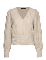 Vero Moda - Vmaurora Ls V-Neck Top Jrs Ga - Marškinėliai ilgomis rankovėmis - Smėlio