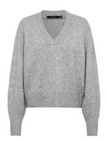 Vero Moda - Vmboom Ls V-Neck Pullover Noos - Megztinis - Pilka