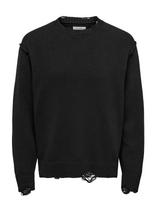 ONLY & SONS - Onstune Rlx Ls Crew Neck Knit - Apvalios apykaklės megztinis - Juoda