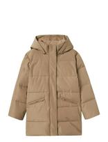 Name It - Nkfmedow03 Puffer Jacket Long Fo - Striukė - Smėlio