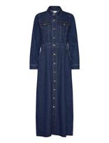 Vero Moda - Vmmolly Ls  Ank Denim Dress - Ilga suknelė - Mėlyna