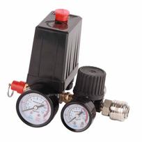 Oro kompresoriaus slėgio jungiklis 1/4 colio 4 skylės Valdiklis Reguliatorius Vožtuvas 90–120 PSI 220V balta